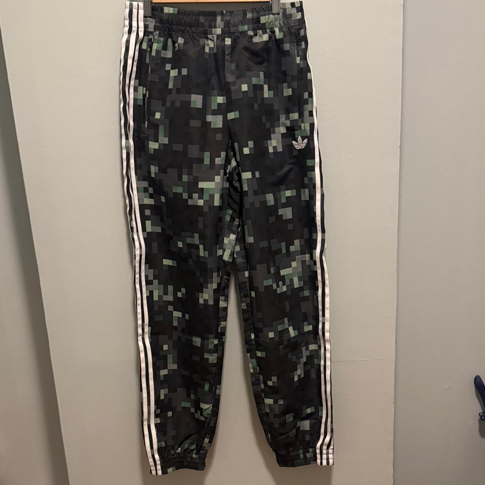 adidas Unisex Black & Green Minecraft Track Pants
